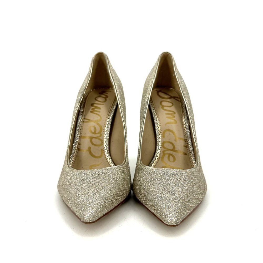 Sam‎ Edelman Danna High Heel Point Toe Pumps Jute Glam Metallic Sparkle 7 - Picture 5 of 8
